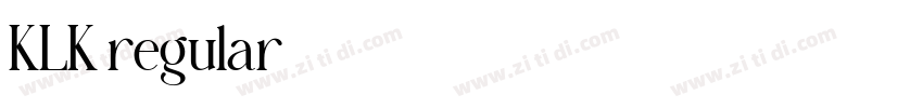 KLK regular字体转换